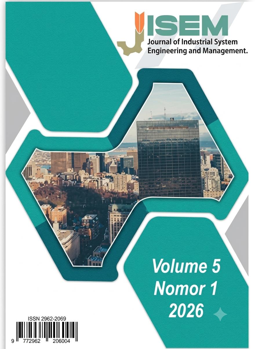 					View Vol. 5 No. 1 (2026): Journal of Industrial System Engineering and Management (Edisi June)
				